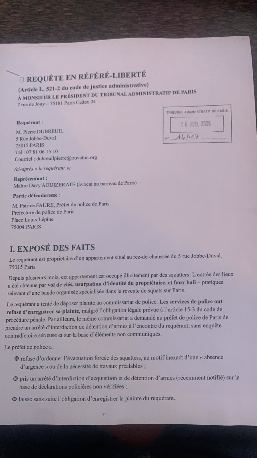 Photo transmise par l'association